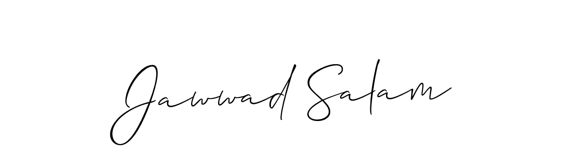 How to make Jawwad Salam name signature. Use Allison_Script style for creating short signs online. This is the latest handwritten sign. Jawwad Salam signature style 2 images and pictures png