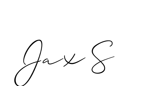 You should practise on your own different ways (Allison_Script) to write your name (Jax S) in signature. don't let someone else do it for you. Jax S signature style 2 images and pictures png