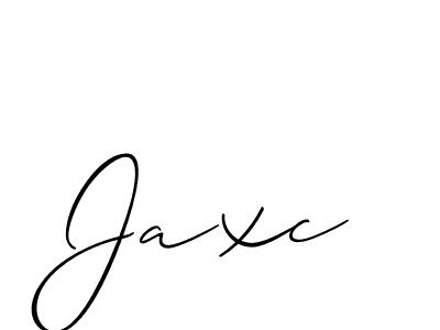 if you are searching for the best signature style for your name Jaxc. so please give up your signature search. here we have designed multiple signature styles  using Allison_Script. Jaxc signature style 2 images and pictures png