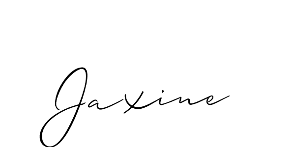 Design your own signature with our free online signature maker. With this signature software, you can create a handwritten (Allison_Script) signature for name Jaxine. Jaxine signature style 2 images and pictures png