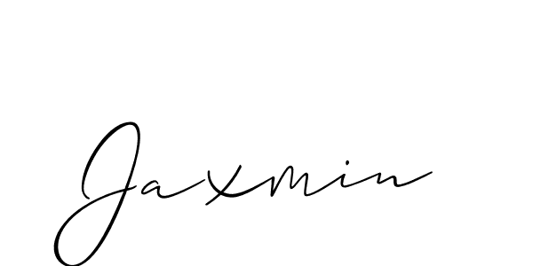 How to make Jaxmin name signature. Use Allison_Script style for creating short signs online. This is the latest handwritten sign. Jaxmin signature style 2 images and pictures png