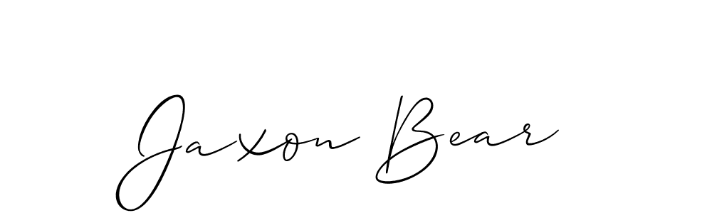 It looks lik you need a new signature style for name Jaxon Bear. Design unique handwritten (Allison_Script) signature with our free signature maker in just a few clicks. Jaxon Bear signature style 2 images and pictures png