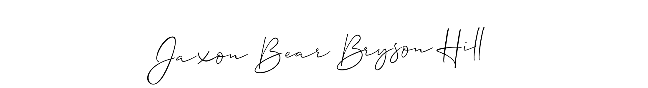 You should practise on your own different ways (Allison_Script) to write your name (Jaxon Bear Bryson Hill) in signature. don't let someone else do it for you. Jaxon Bear Bryson Hill signature style 2 images and pictures png