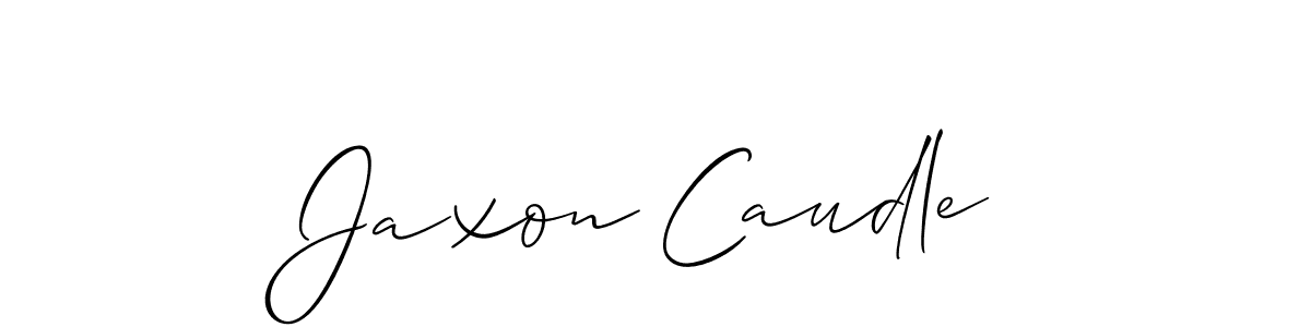 Jaxon Caudle stylish signature style. Best Handwritten Sign (Allison_Script) for my name. Handwritten Signature Collection Ideas for my name Jaxon Caudle. Jaxon Caudle signature style 2 images and pictures png