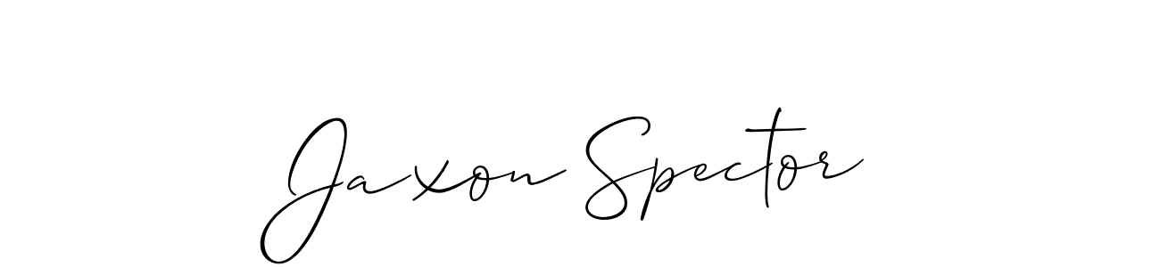 Design your own signature with our free online signature maker. With this signature software, you can create a handwritten (Allison_Script) signature for name Jaxon Spector. Jaxon Spector signature style 2 images and pictures png