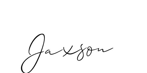 Use a signature maker to create a handwritten signature online. With this signature software, you can design (Allison_Script) your own signature for name Jaxson. Jaxson signature style 2 images and pictures png