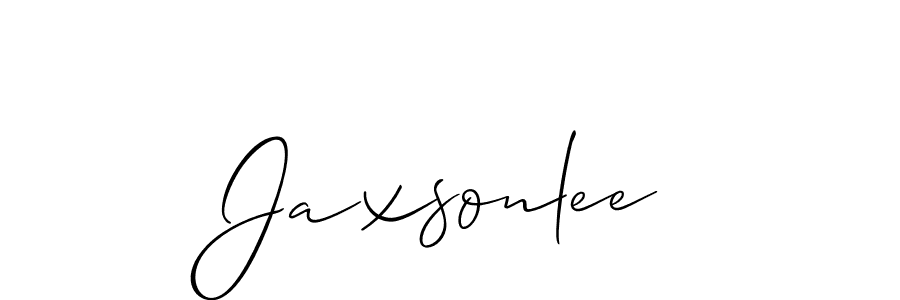 Make a beautiful signature design for name Jaxsonlee. With this signature (Allison_Script) style, you can create a handwritten signature for free. Jaxsonlee signature style 2 images and pictures png