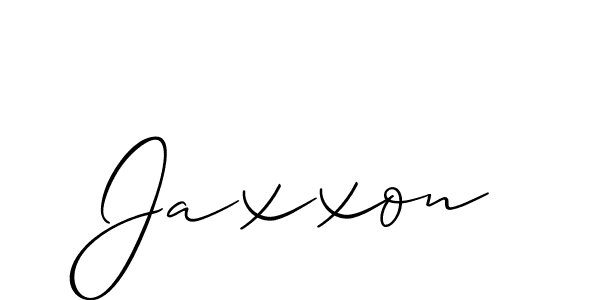 How to make Jaxxon signature? Allison_Script is a professional autograph style. Create handwritten signature for Jaxxon name. Jaxxon signature style 2 images and pictures png