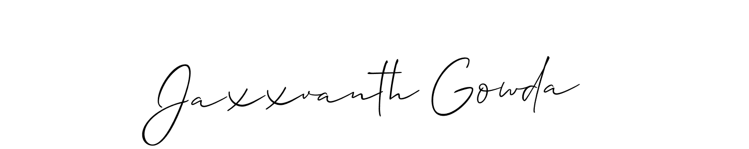 Create a beautiful signature design for name Jaxxvanth Gowda. With this signature (Allison_Script) fonts, you can make a handwritten signature for free. Jaxxvanth Gowda signature style 2 images and pictures png