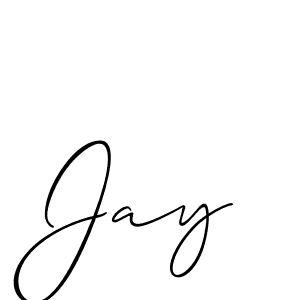 How to make Jay signature? Allison_Script is a professional autograph style. Create handwritten signature for Jay name. Jay signature style 2 images and pictures png