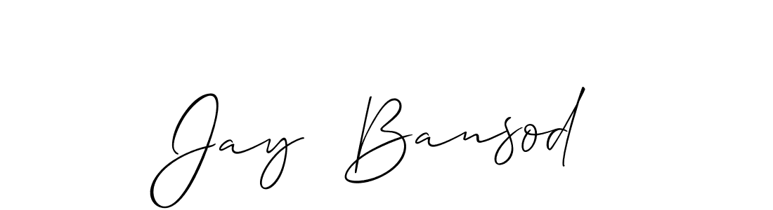 It looks lik you need a new signature style for name Jay  Bansod. Design unique handwritten (Allison_Script) signature with our free signature maker in just a few clicks. Jay  Bansod signature style 2 images and pictures png