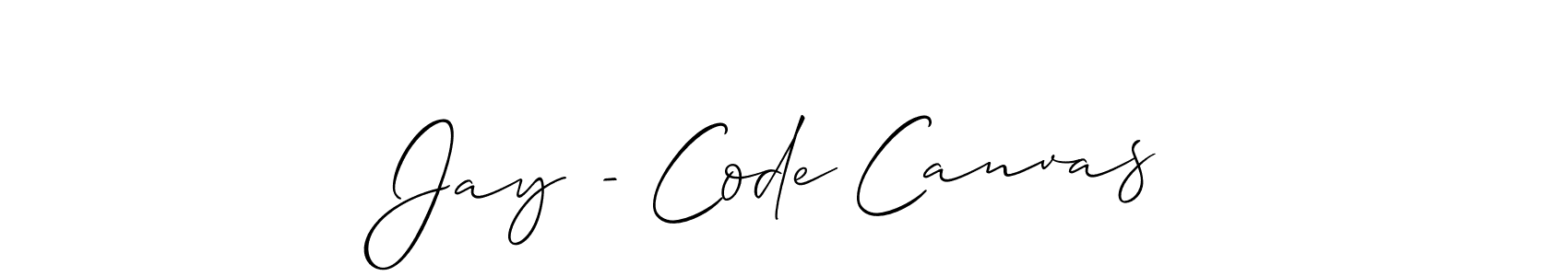 This is the best signature style for the Jay - Code Canvas name. Also you like these signature font (Allison_Script). Mix name signature. Jay - Code Canvas signature style 2 images and pictures png