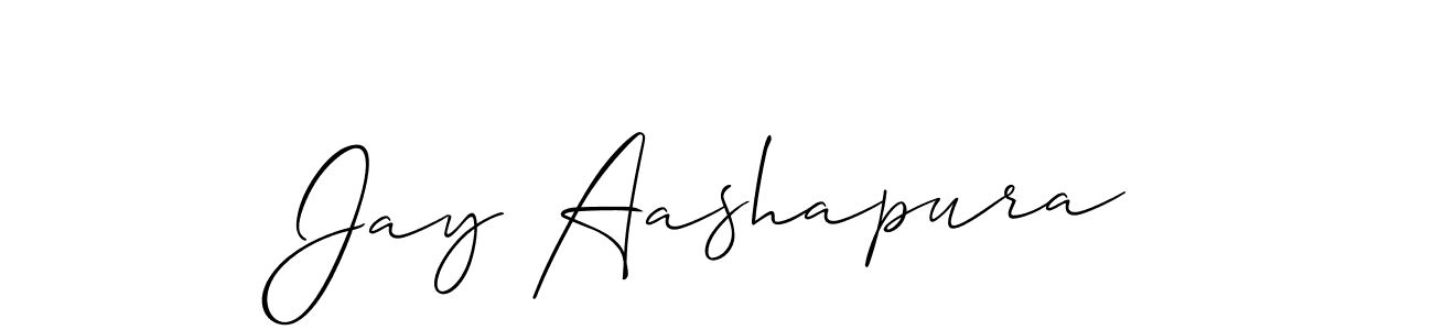 Make a short Jay Aashapura signature style. Manage your documents anywhere anytime using Allison_Script. Create and add eSignatures, submit forms, share and send files easily. Jay Aashapura signature style 2 images and pictures png