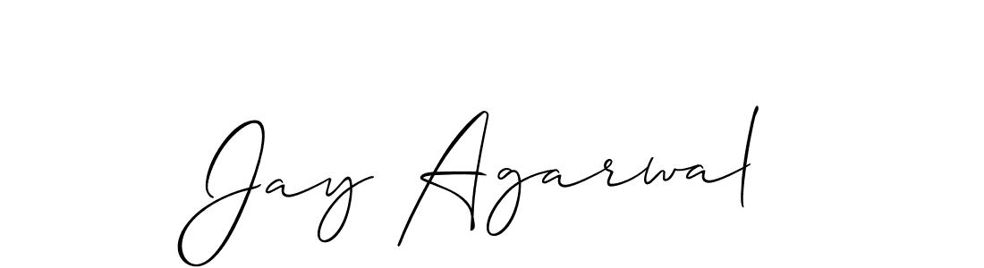 Make a beautiful signature design for name Jay Agarwal. With this signature (Allison_Script) style, you can create a handwritten signature for free. Jay Agarwal signature style 2 images and pictures png