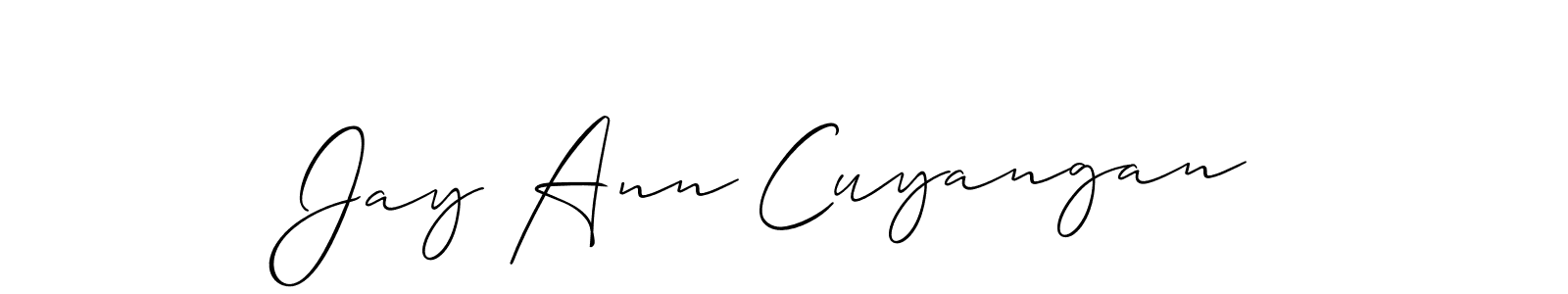 Best and Professional Signature Style for Jay Ann Cuyangan. Allison_Script Best Signature Style Collection. Jay Ann Cuyangan signature style 2 images and pictures png