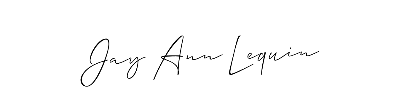 Also You can easily find your signature by using the search form. We will create Jay Ann Lequin name handwritten signature images for you free of cost using Allison_Script sign style. Jay Ann Lequin signature style 2 images and pictures png