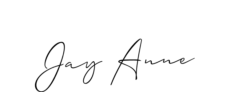 Create a beautiful signature design for name Jay Anne. With this signature (Allison_Script) fonts, you can make a handwritten signature for free. Jay Anne signature style 2 images and pictures png