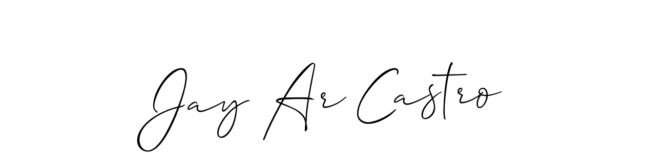 Allison_Script is a professional signature style that is perfect for those who want to add a touch of class to their signature. It is also a great choice for those who want to make their signature more unique. Get Jay Ar Castro name to fancy signature for free. Jay Ar Castro signature style 2 images and pictures png