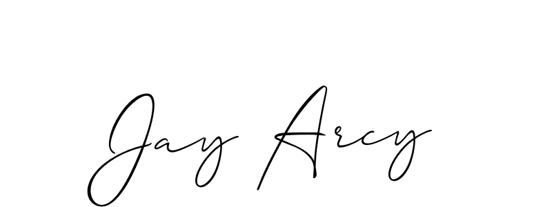 Use a signature maker to create a handwritten signature online. With this signature software, you can design (Allison_Script) your own signature for name Jay Arcy. Jay Arcy signature style 2 images and pictures png