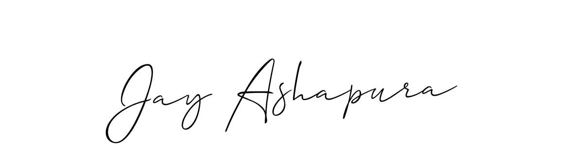 How to make Jay Ashapura signature? Allison_Script is a professional autograph style. Create handwritten signature for Jay Ashapura name. Jay Ashapura signature style 2 images and pictures png