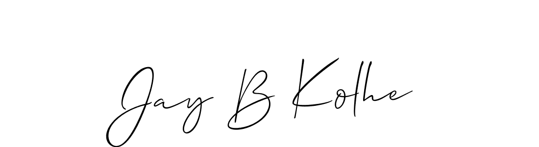 Allison_Script is a professional signature style that is perfect for those who want to add a touch of class to their signature. It is also a great choice for those who want to make their signature more unique. Get Jay B Kolhe name to fancy signature for free. Jay B Kolhe signature style 2 images and pictures png
