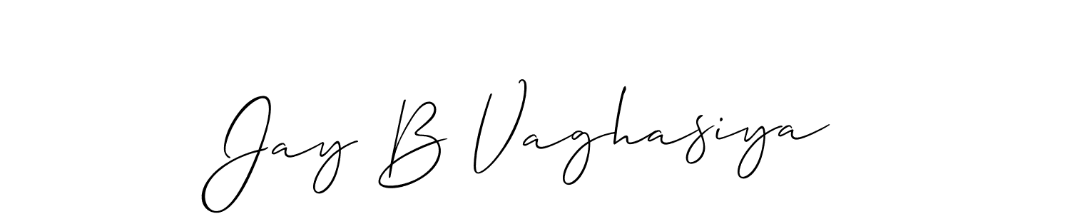 Use a signature maker to create a handwritten signature online. With this signature software, you can design (Allison_Script) your own signature for name Jay B Vaghasiya. Jay B Vaghasiya signature style 2 images and pictures png