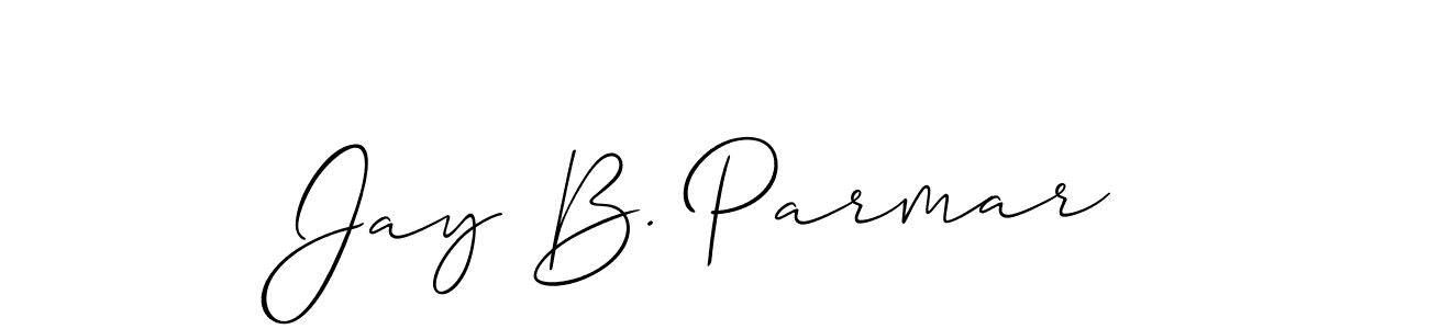 Jay B. Parmar stylish signature style. Best Handwritten Sign (Allison_Script) for my name. Handwritten Signature Collection Ideas for my name Jay B. Parmar. Jay B. Parmar signature style 2 images and pictures png