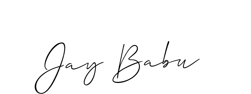 The best way (Allison_Script) to make a short signature is to pick only two or three words in your name. The name Jay Babu include a total of six letters. For converting this name. Jay Babu signature style 2 images and pictures png