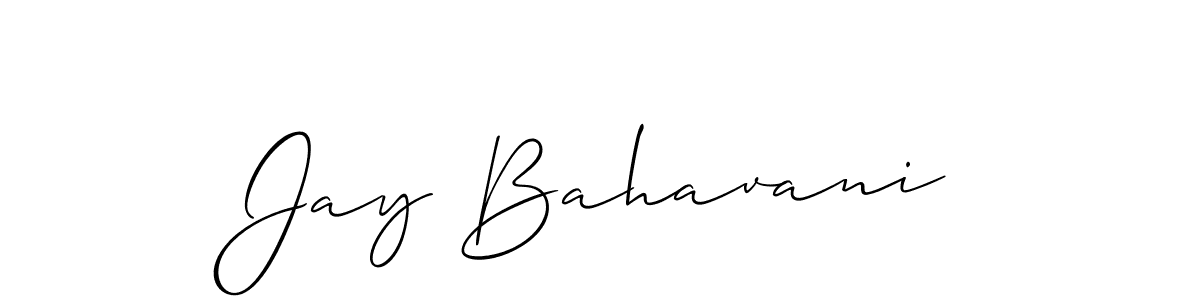 Design your own signature with our free online signature maker. With this signature software, you can create a handwritten (Allison_Script) signature for name Jay Bahavani. Jay Bahavani signature style 2 images and pictures png