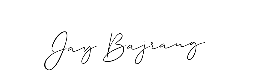 Design your own signature with our free online signature maker. With this signature software, you can create a handwritten (Allison_Script) signature for name Jay Bajrang. Jay Bajrang signature style 2 images and pictures png