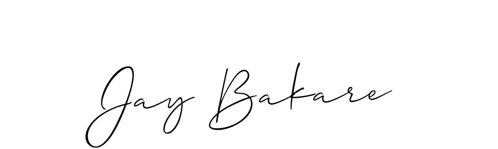 How to make Jay Bakare name signature. Use Allison_Script style for creating short signs online. This is the latest handwritten sign. Jay Bakare signature style 2 images and pictures png