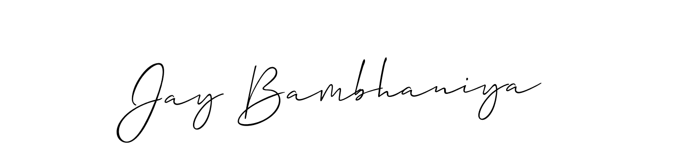 The best way (Allison_Script) to make a short signature is to pick only two or three words in your name. The name Jay Bambhaniya include a total of six letters. For converting this name. Jay Bambhaniya signature style 2 images and pictures png