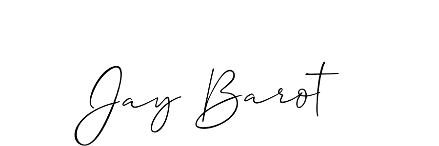 Use a signature maker to create a handwritten signature online. With this signature software, you can design (Allison_Script) your own signature for name Jay Barot. Jay Barot signature style 2 images and pictures png