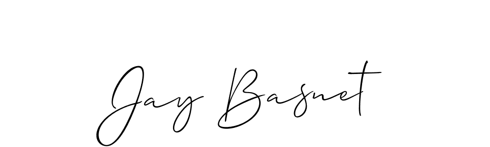 Allison_Script is a professional signature style that is perfect for those who want to add a touch of class to their signature. It is also a great choice for those who want to make their signature more unique. Get Jay Basnet name to fancy signature for free. Jay Basnet signature style 2 images and pictures png