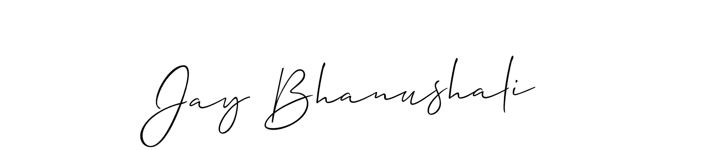 Similarly Allison_Script is the best handwritten signature design. Signature creator online .You can use it as an online autograph creator for name Jay Bhanushali. Jay Bhanushali signature style 2 images and pictures png