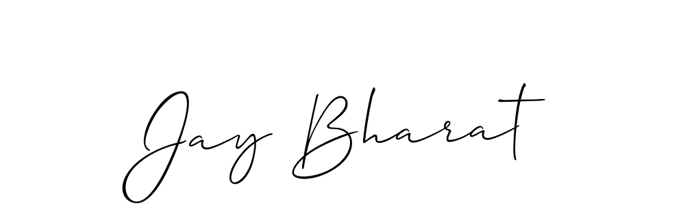 Jay Bharat stylish signature style. Best Handwritten Sign (Allison_Script) for my name. Handwritten Signature Collection Ideas for my name Jay Bharat. Jay Bharat signature style 2 images and pictures png