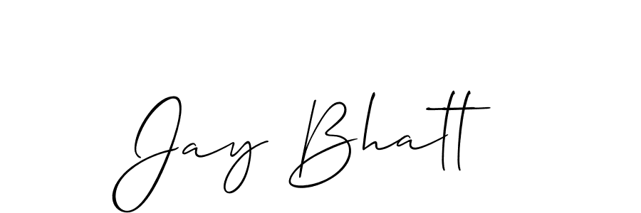 Allison_Script is a professional signature style that is perfect for those who want to add a touch of class to their signature. It is also a great choice for those who want to make their signature more unique. Get Jay Bhatt name to fancy signature for free. Jay Bhatt signature style 2 images and pictures png