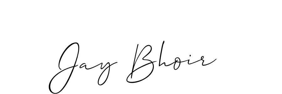 How to make Jay Bhoir name signature. Use Allison_Script style for creating short signs online. This is the latest handwritten sign. Jay Bhoir signature style 2 images and pictures png