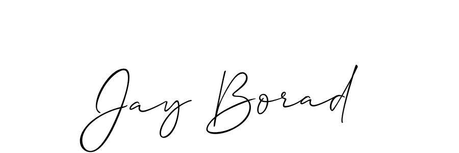 if you are searching for the best signature style for your name Jay Borad. so please give up your signature search. here we have designed multiple signature styles  using Allison_Script. Jay Borad signature style 2 images and pictures png