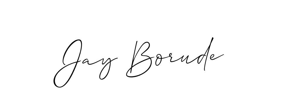 You should practise on your own different ways (Allison_Script) to write your name (Jay Borude) in signature. don't let someone else do it for you. Jay Borude signature style 2 images and pictures png