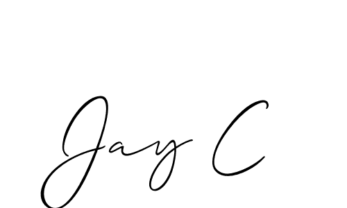 You should practise on your own different ways (Allison_Script) to write your name (Jay C) in signature. don't let someone else do it for you. Jay C signature style 2 images and pictures png
