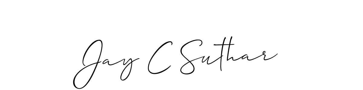 Create a beautiful signature design for name Jay C Suthar. With this signature (Allison_Script) fonts, you can make a handwritten signature for free. Jay C Suthar signature style 2 images and pictures png