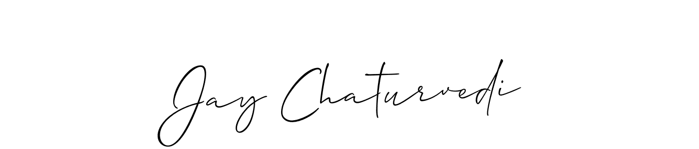 Make a beautiful signature design for name Jay Chaturvedi. With this signature (Allison_Script) style, you can create a handwritten signature for free. Jay Chaturvedi signature style 2 images and pictures png