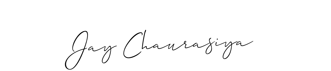 The best way (Allison_Script) to make a short signature is to pick only two or three words in your name. The name Jay Chaurasiya include a total of six letters. For converting this name. Jay Chaurasiya signature style 2 images and pictures png