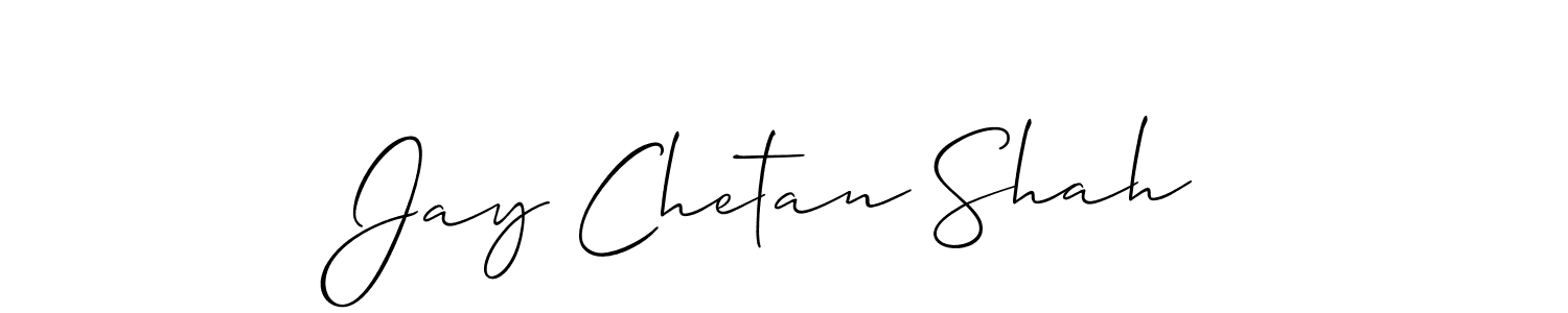 Allison_Script is a professional signature style that is perfect for those who want to add a touch of class to their signature. It is also a great choice for those who want to make their signature more unique. Get Jay Chetan Shah name to fancy signature for free. Jay Chetan Shah signature style 2 images and pictures png