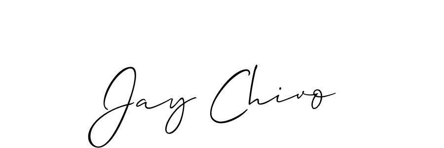 Allison_Script is a professional signature style that is perfect for those who want to add a touch of class to their signature. It is also a great choice for those who want to make their signature more unique. Get Jay Chivo name to fancy signature for free. Jay Chivo signature style 2 images and pictures png