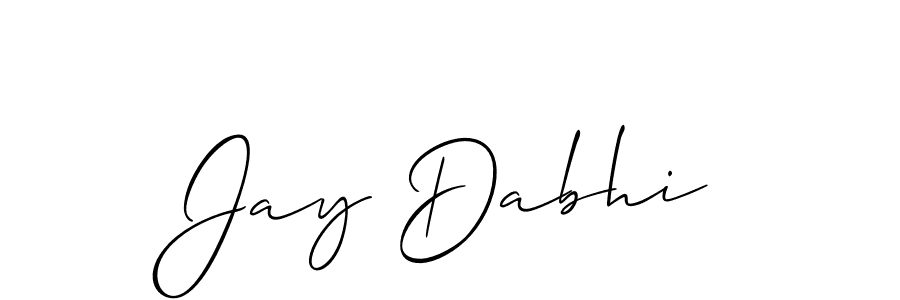 if you are searching for the best signature style for your name Jay Dabhi. so please give up your signature search. here we have designed multiple signature styles  using Allison_Script. Jay Dabhi signature style 2 images and pictures png