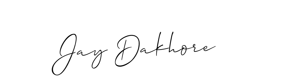 Jay Dakhore stylish signature style. Best Handwritten Sign (Allison_Script) for my name. Handwritten Signature Collection Ideas for my name Jay Dakhore. Jay Dakhore signature style 2 images and pictures png