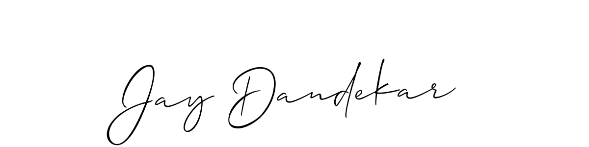 Create a beautiful signature design for name Jay Dandekar. With this signature (Allison_Script) fonts, you can make a handwritten signature for free. Jay Dandekar signature style 2 images and pictures png