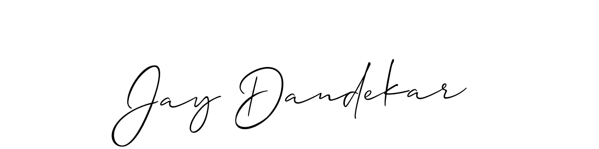 Create a beautiful signature design for name Jay Dandekar. With this signature (Allison_Script) fonts, you can make a handwritten signature for free. Jay Dandekar signature style 2 images and pictures png